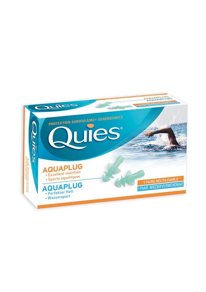Quies AQUAPLUG Casque antibruit aquatique 2 pièces Quies AQUAPLUG Casque antibruit aquatique 2 pièces