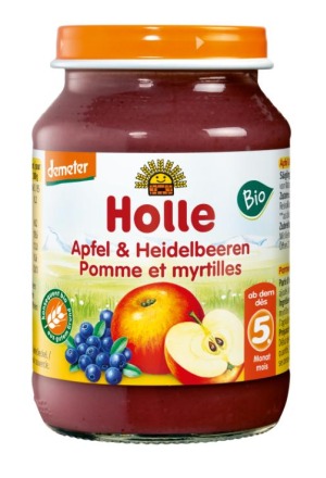Holle Pomme & Myrtilles demeter Bio 190g Holle Pomme & Myrtilles demeter Bio 190g