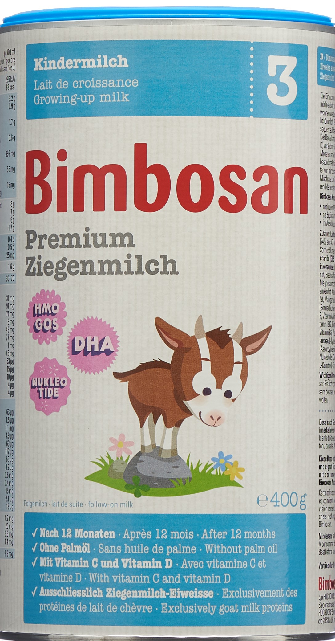 BIMBOSAN lait de chèvre 3 enfants Ds 400g