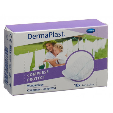 DermaPlast Compress Protect 5x7.5cm 10 pièces DermaPlast Compress Protect 5x7.5cm 10 pièces