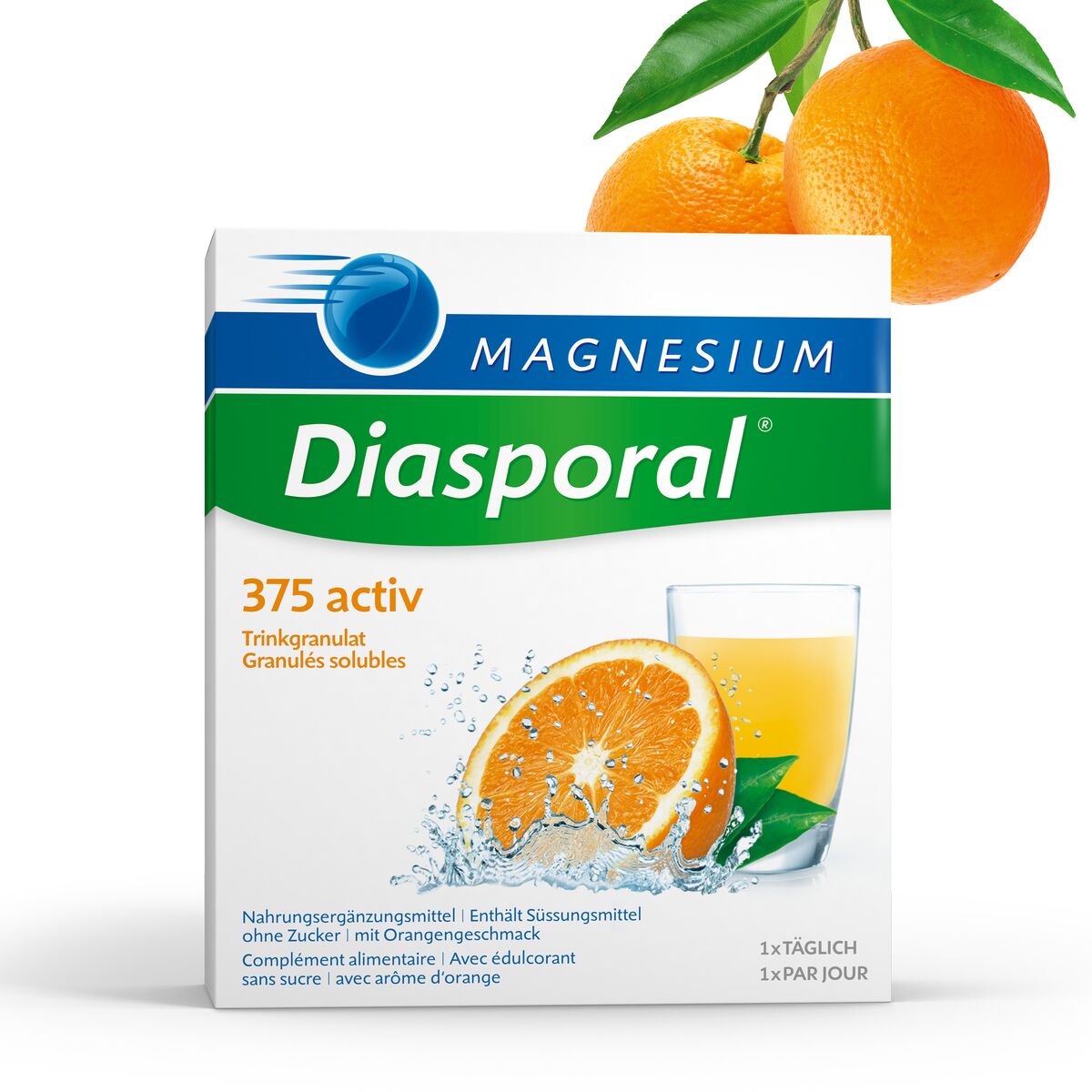 Magnésium Diasporal Activ granulés à boire orange 20 pièces