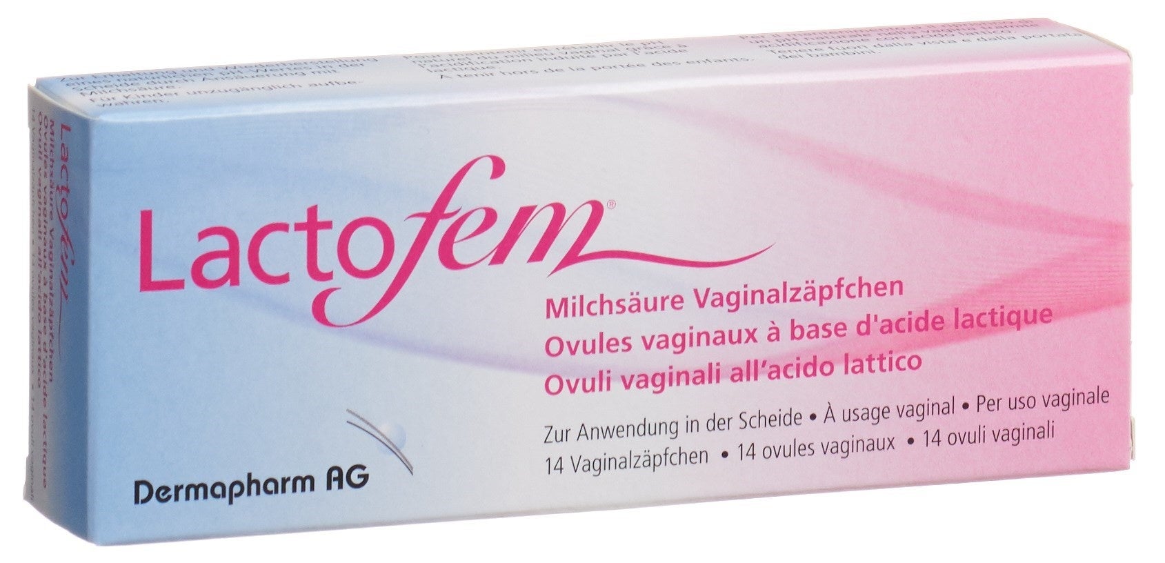 Suppositoires vaginaux à l'acide lactique Lactofem 14 pièces