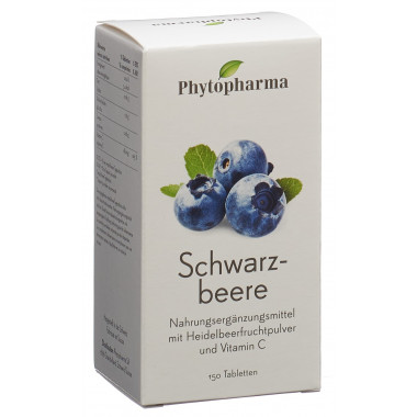 Phytopharma comprimés de baies noires 150 pièces Phytopharma comprimés de baies noires 150 pièces