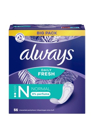 Protège-slips ALWAYS Normal sans parfum BigP 56 pièces