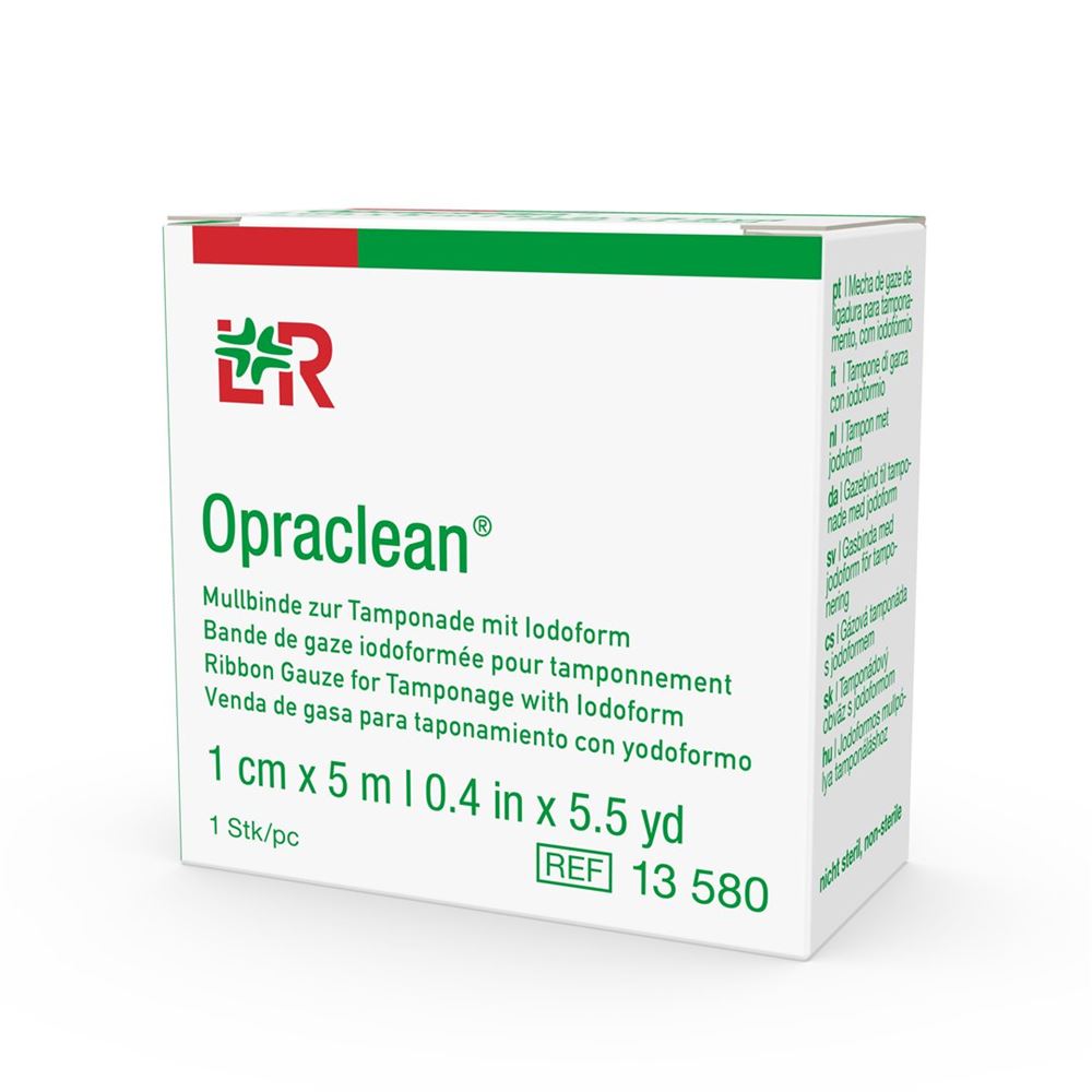 OPRACLEAN Bande de Gaze Tamponade Iodoforme 1cmx5m