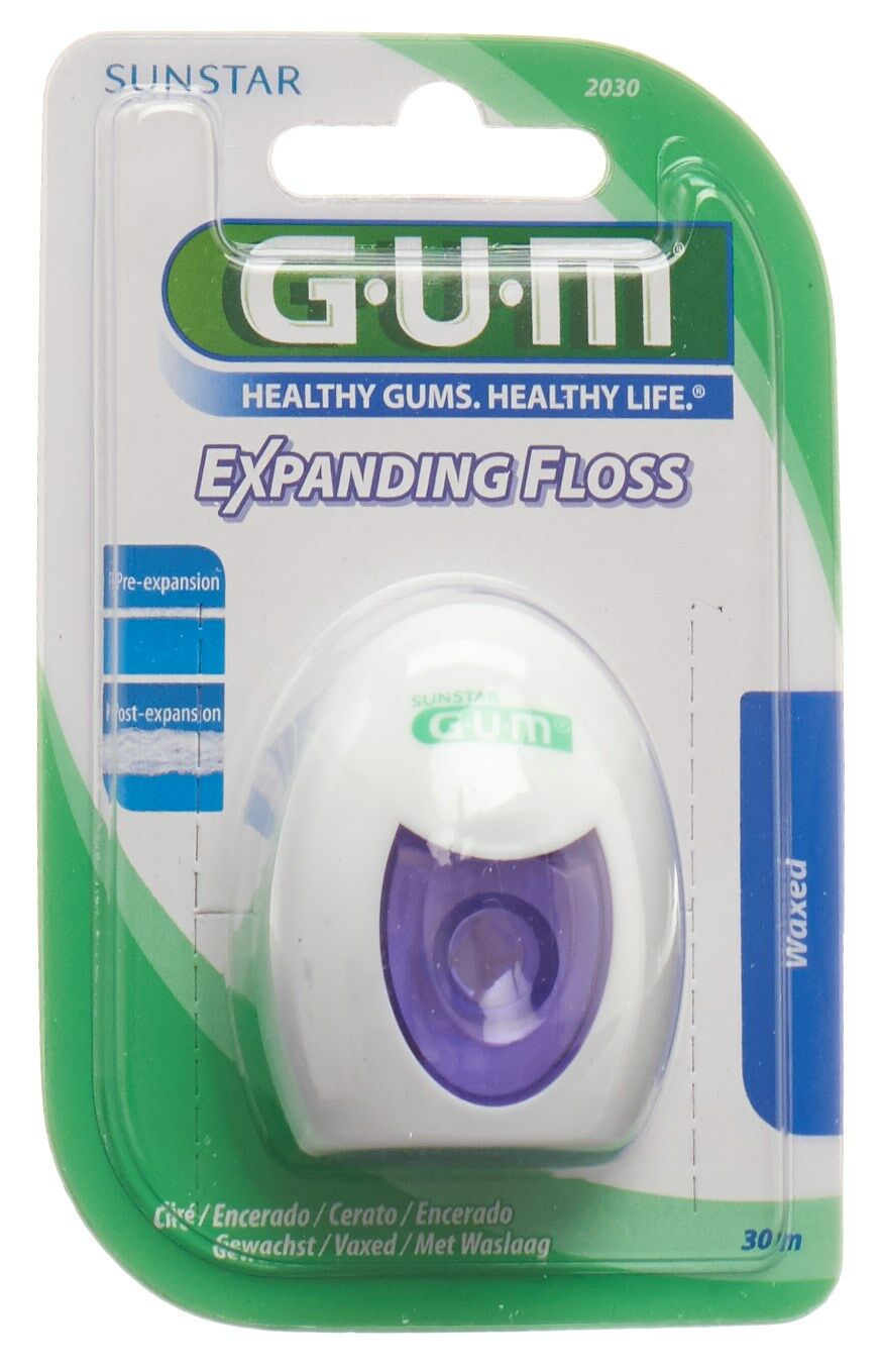 Fil dentaire GUM® Expanding 30m ciré