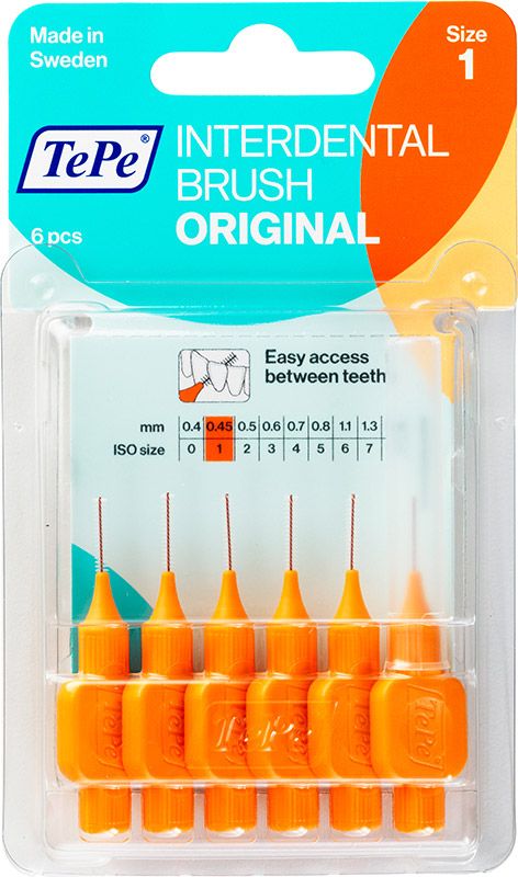 Brosse interdentaire TePe 0.45mm orange 6 pièces