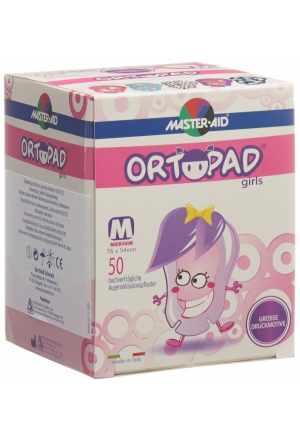 Pansements occlusifs Ortopad Medium Girls 2-4 ans 50 pièces