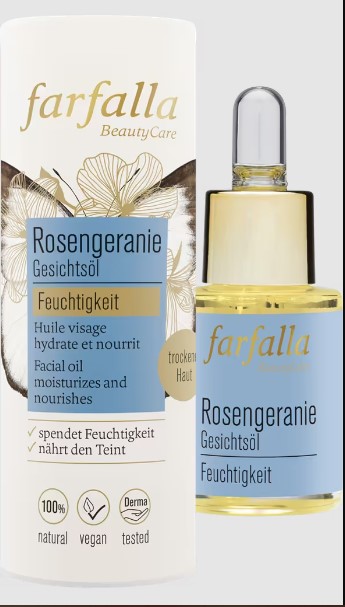 FARFALLA huile pour le visage géranium rosat 15ml FARFALLA huile pour le visage géranium rosat 15ml