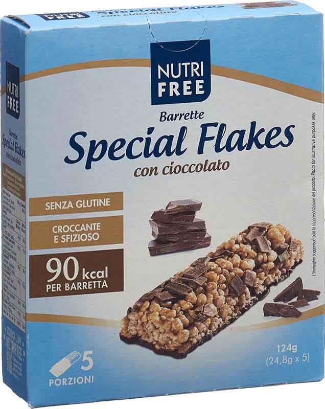 NUTRIFREE Flakes Barre chocolatée glutenfr 5 x 24.8g