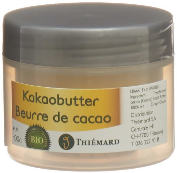Beurre de cacao Thiémard 100 % pur bio 100g