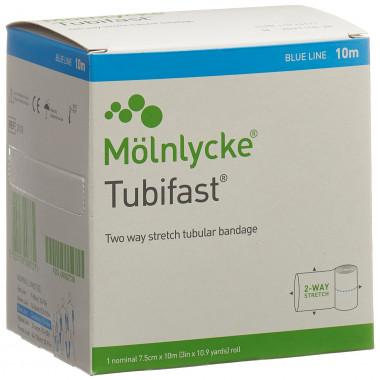 Tubifast bandage tubulaire 7.5cmx10m bleu