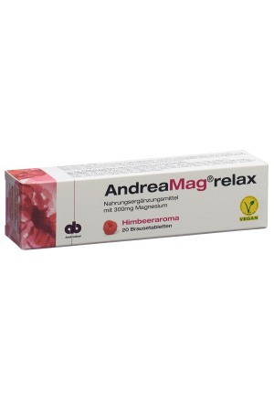 ANDREAMAG relax comprimés effervescents arôme framboise 20 pièces ANDREAMAG relax comprimés effervescents arôme framboise 20 pièces