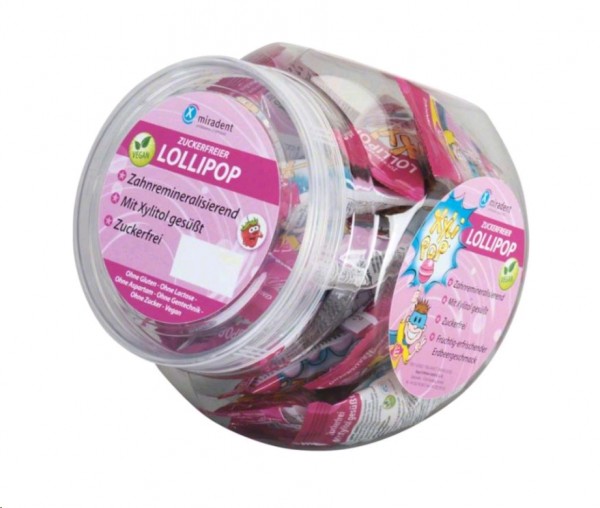 MIRADENT Xylipop Lollipop Fraise Bonbon 25 pièces MIRADENT Xylipop Lollipop Fraise Bonbon 25 pièces
