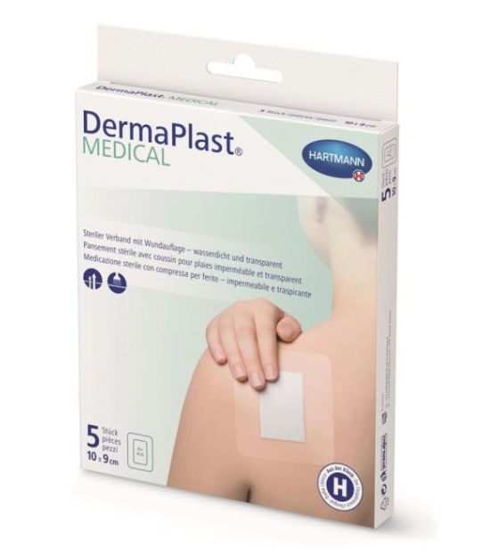 DermaPlast Medical pansement transparent 10x9cm 5 pièces DermaPlast Medical pansement transparent 10x9cm 5 pièces