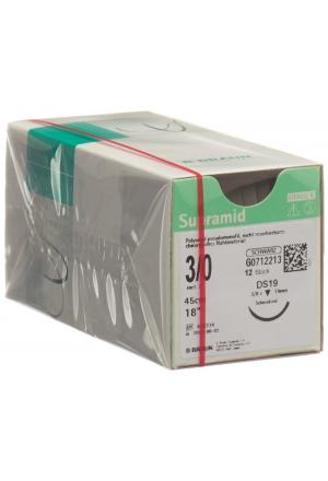 Supramid 45cm DS 19 3-0 noir 12 pièces