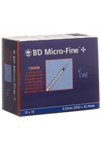Seringue à insuline BD Micro-Fine+ U100 12.7x0.33 100 x 1ml