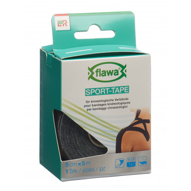 Flawa Sport-Tape 5cmx5m noir