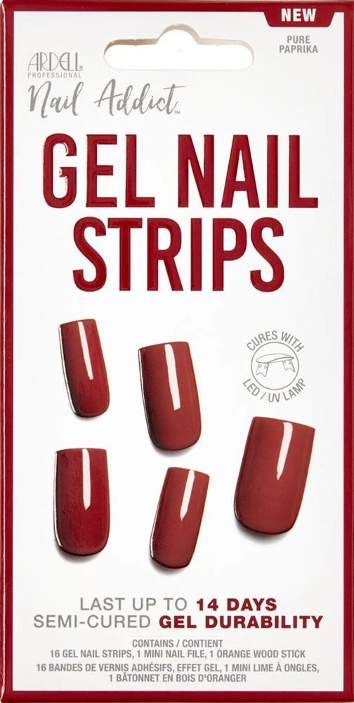 ARDELL Nail Addict Gel Strips Pure Paprika 16 pièces