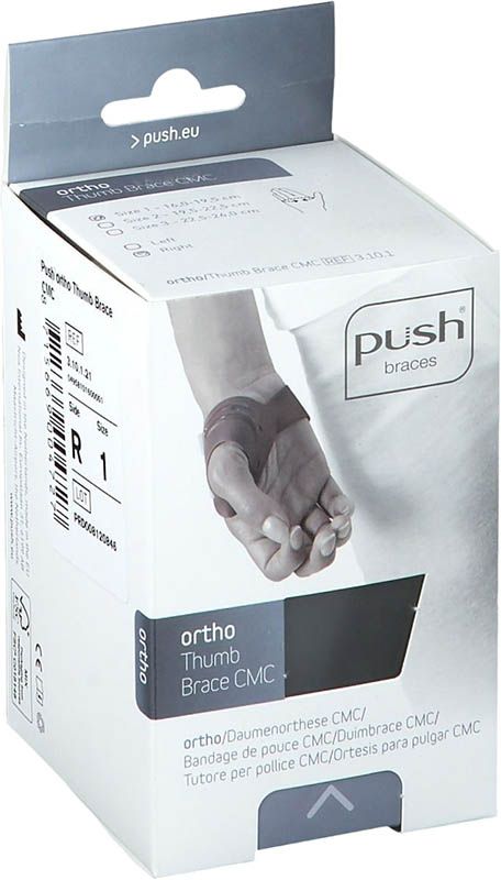 Orthèse de pouce Push CMC Gr1 16.0-19.5cm gris droit