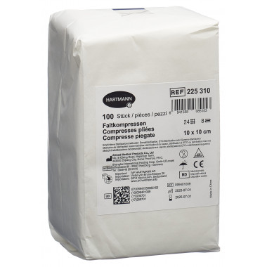 IVF Compresse pliable type 24 10x10cm 8 plis 100 pièces