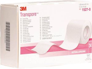 3M Transpore pansement en rouleau 12mmx9.14m transparent 24 pièces 3M Transpore pansement en rouleau 12mmx9.14m transparent 24 pièces