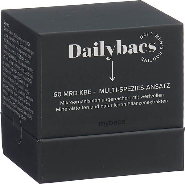 MYBACS Dailybacs Hommes 30 jours gélules verre 30 pièces MYBACS Dailybacs Hommes 30 jours gélules verre 30 pièces