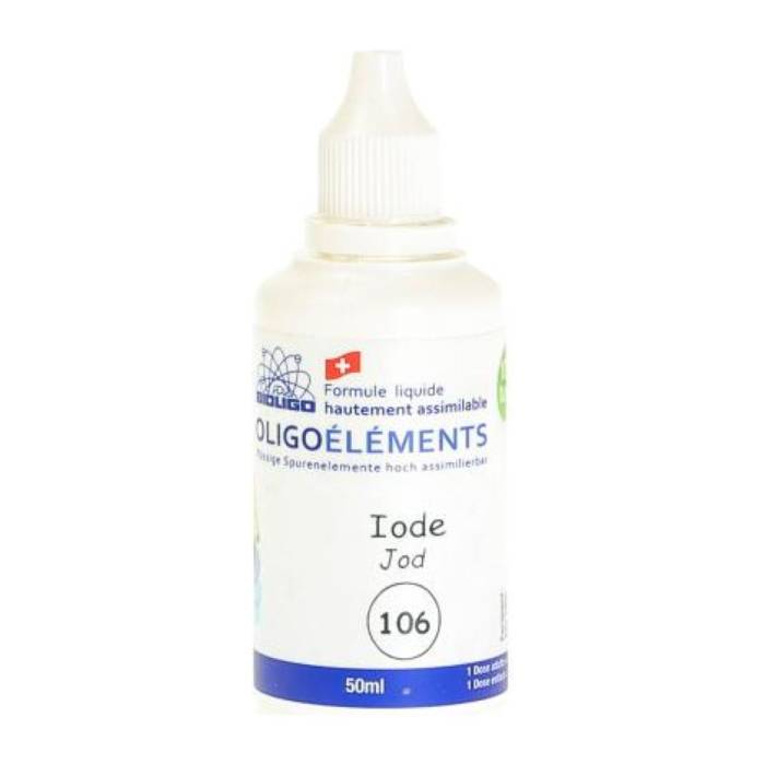 Bioligo iode (106) solution liquide ionisée 50ml Bioligo iode (106) solution liquide ionisée 50ml