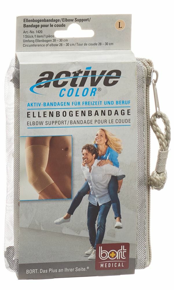 BORT ActiveColor Bandage pour coude S -26cm beige BORT ActiveColor Bandage pour coude S -26cm beige