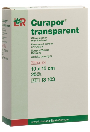 Pansement Curapor 10x15cm transparent 25 Btl Pansement Curapor 10x15cm transparent 25 Btl
