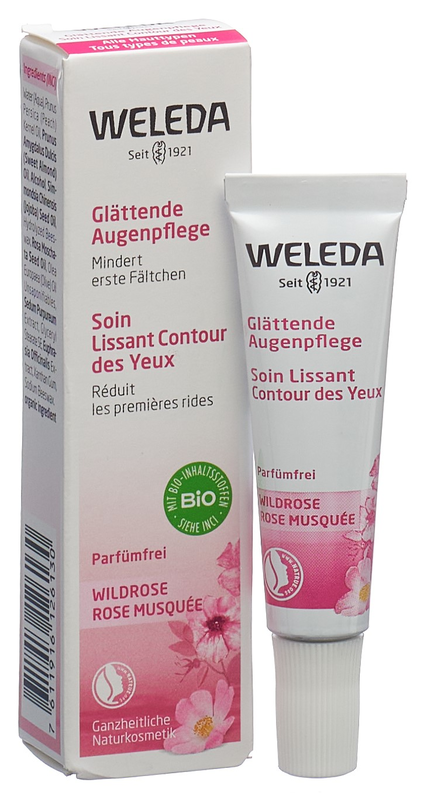 Rose musquée Weleda soin contour des yeux lissant 10 ml Rose musquée Weleda soin contour des yeux lissant 10 ml