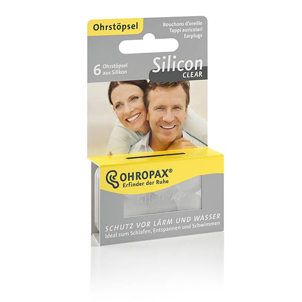 OHROPAX® Silicon Clear Bouchons d'oreille 6 pièces OHROPAX® Silicon Clear Bouchons d'oreille 6 pièces