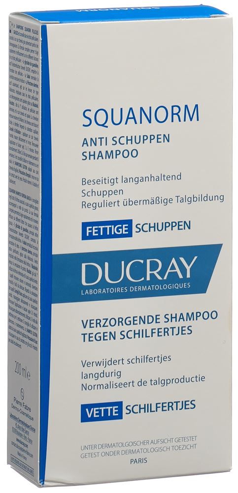 DUCRAY SQUANORM Shampooing pellicules grasses Fl 200ml