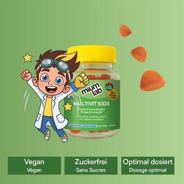 MiumLab Kids Gommes Multivit 30 pièces