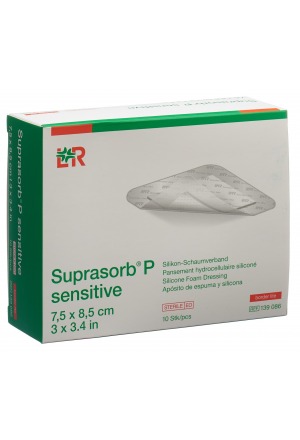 Suprasorb P sensitive border 7.5x8.5cm 10 pièces