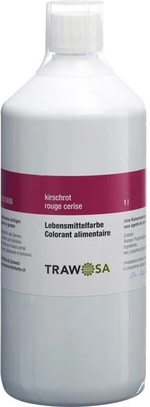 TRAWOSA Colorant alimentaire rouge cerise 1000ml