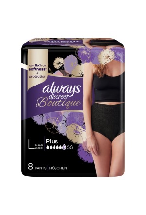 ALWAYS Discreet Boutique Inkont Pants L schw 8 Stk