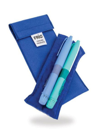 FRIO Pochette double 8x18cm bleu