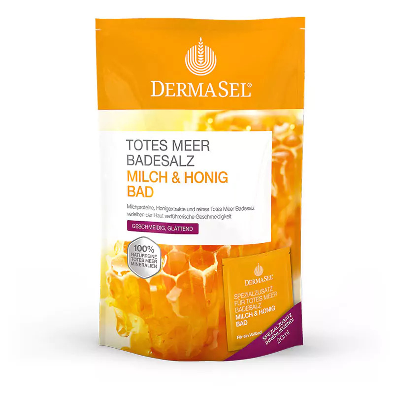DermaSel sels de bain lait & miel 400g DermaSel sels de bain lait & miel 400g
