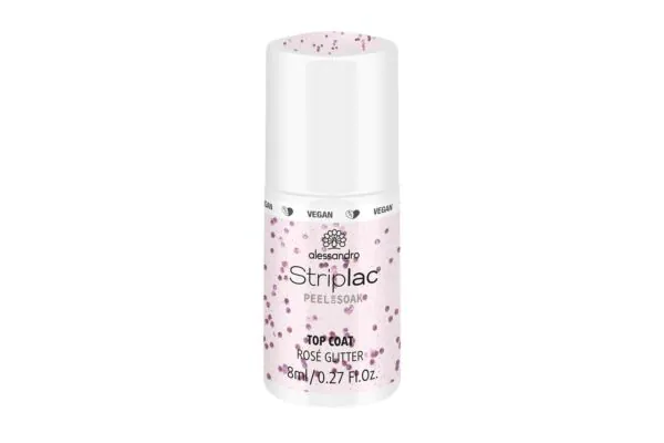 alessandro Striplac Top Coat Rosé Glitter 8ml