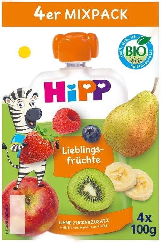 Hipp HippiS Mixpack fruits préférés 4 x 100g