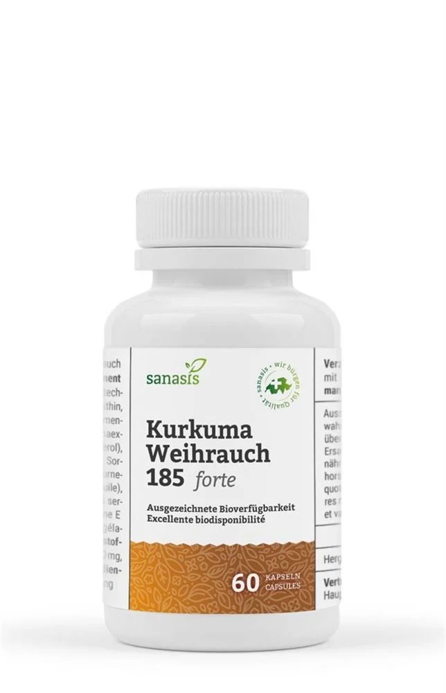 sanasis curcuma encens 185 forte gélules 60 pièces sanasis curcuma encens 185 forte gélules 60 pièces