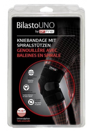 Genouillère Bilasto Uno S-XL avec supports en spirale et Velcro
