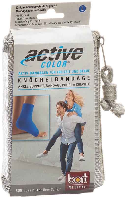 BORT ActiveColor Bandage pour la cheville M -23cm bleu BORT ActiveColor Bandage pour la cheville M -23cm bleu