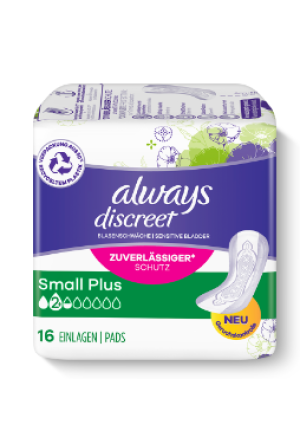 ALWAYS Discreet Incontinence Small Plus (n) 16 pièces