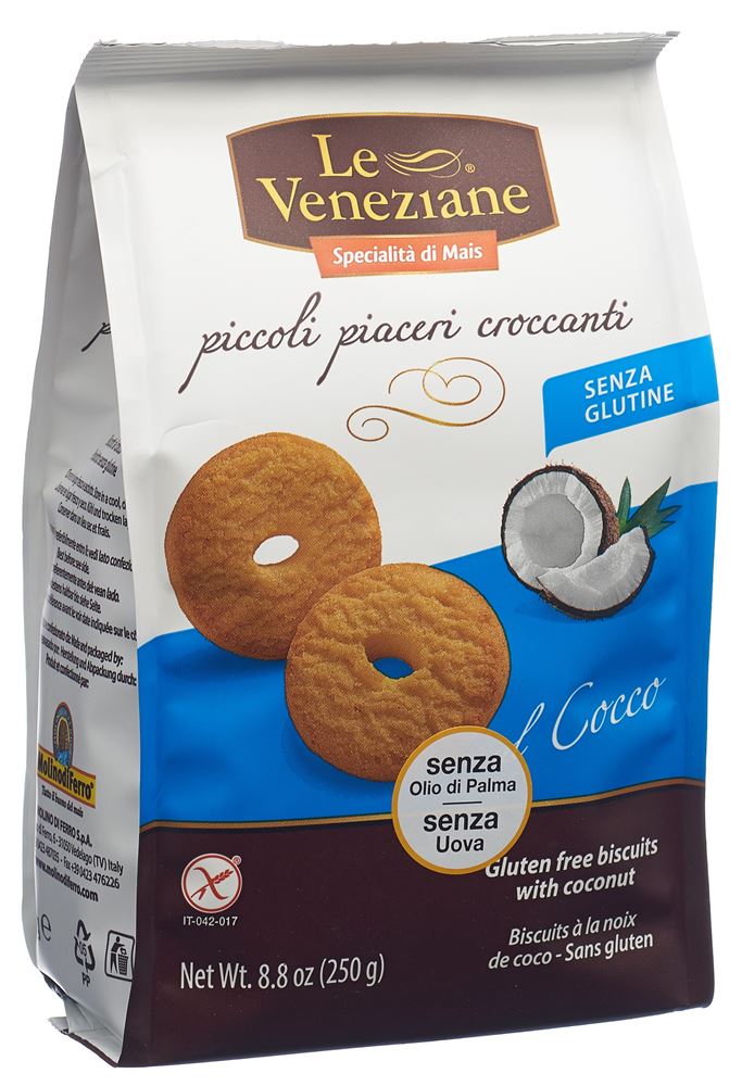 LE VENEZIANE Biscuits à la noix de coco sans gluten 250g