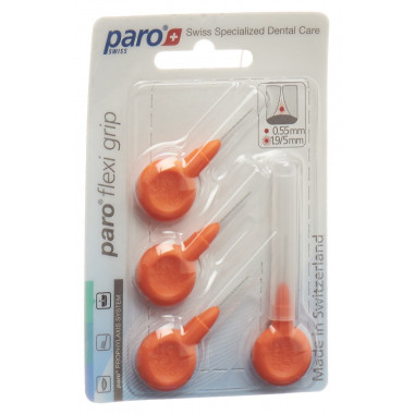 PARO Flexi Grip 1.9/5mm x-fin orange conique 4 pièces PARO Flexi Grip 1.9/5mm x-fin orange conique 4 pièces