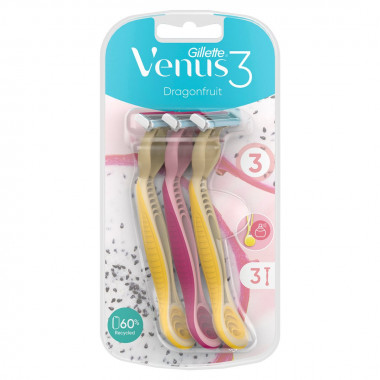Gillette Venus rasoir jetable Dragonfruit 3 pièces Gillette Venus rasoir jetable Dragonfruit 3 pièces