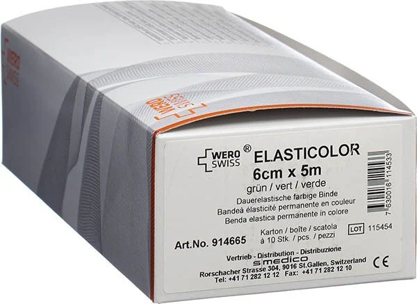 WERO SWISS Elasticolor El Bind 5mx6cm vert 10 pièces