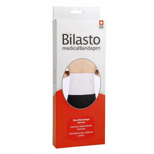 Bilasto bandage abdominal homme L blanc velcro